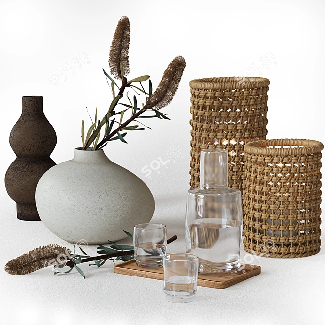 Breathtaking Banksia Home Decor Set 3D model image 7