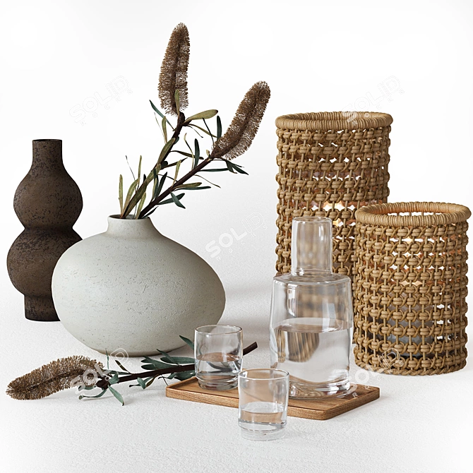 Breathtaking Banksia Home Decor Set 3D model image 8