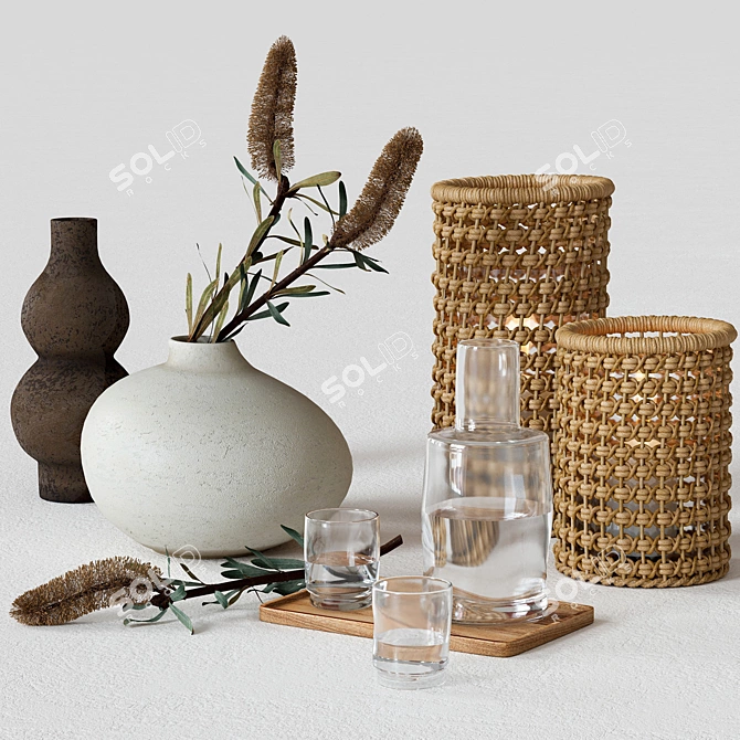 Breathtaking Banksia Home Decor Set 3D model image 9