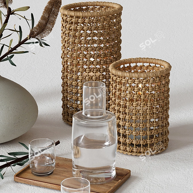 Breathtaking Banksia Home Decor Set 3D model image 11