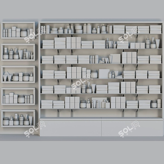 Pharmacy Essentials: Medicines, Vitamins, Shampoo & More 3D model image 2