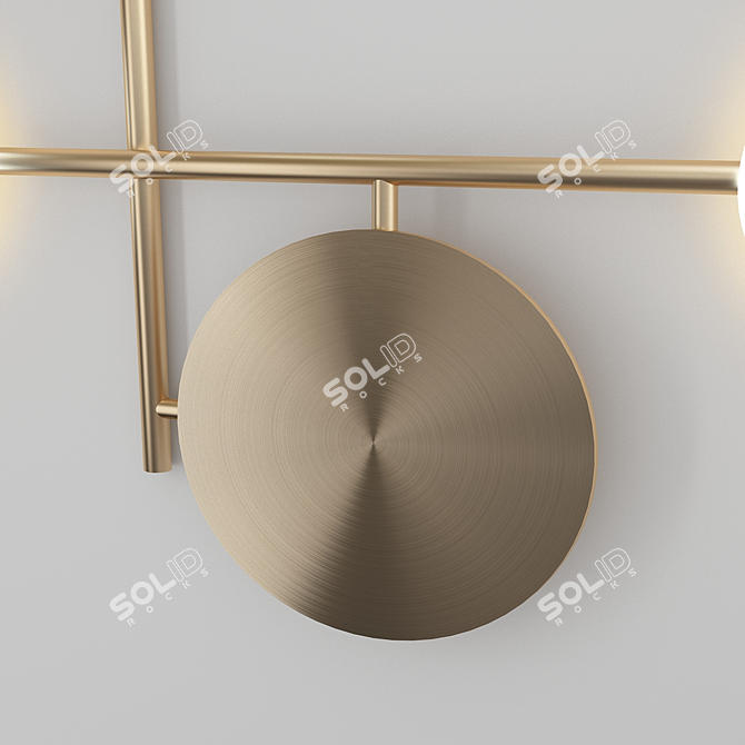 Matte Gold Wall Sconce: Modern Elegance 3D model image 2