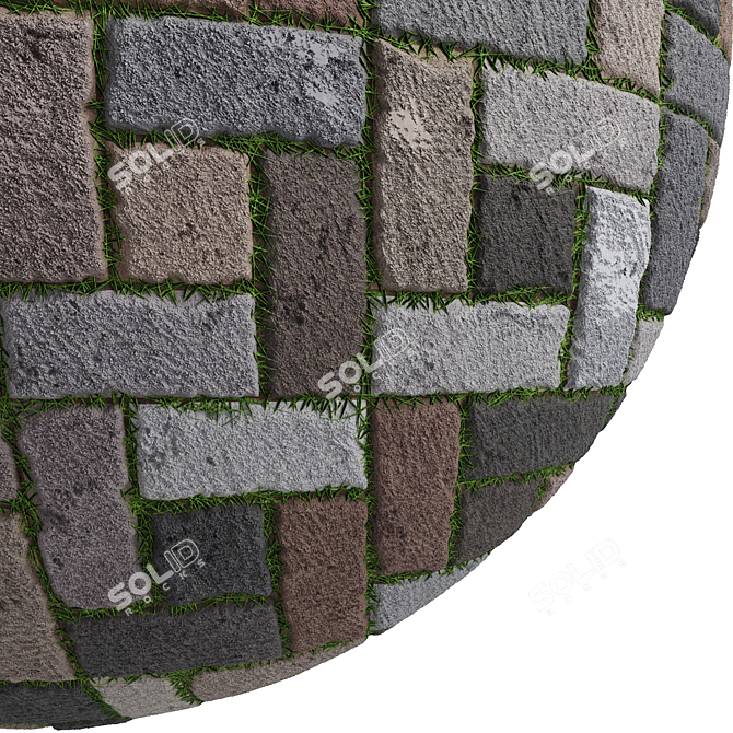 3D Stone Wall Materials- PBR, 3 Colors, Sbsar, 4k 3D model image 3