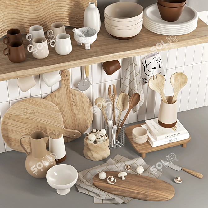 Polys 182k Kitchen Accessories 3D model image 4