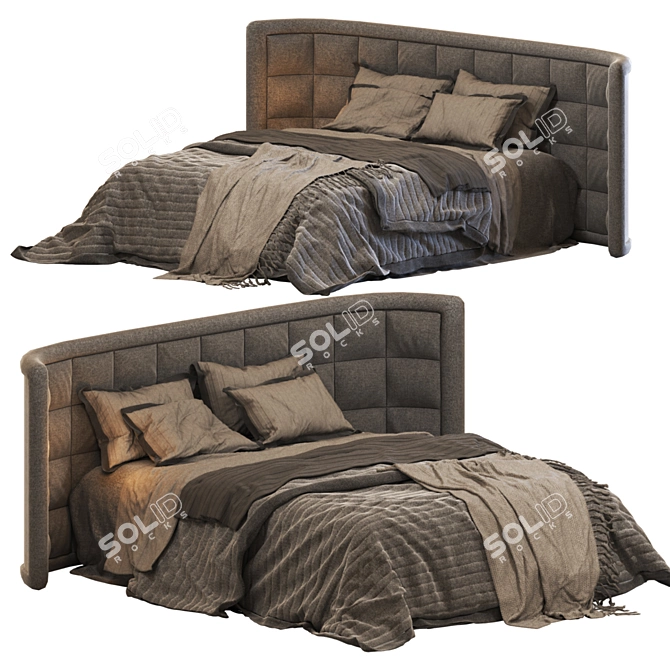 Elegance in Bed Design 3D model image 1