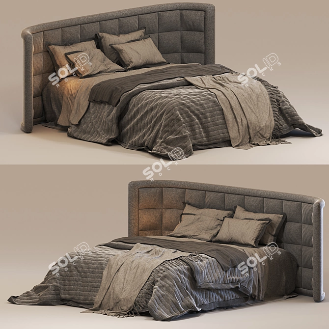 Elegance in Bed Design 3D model image 4
