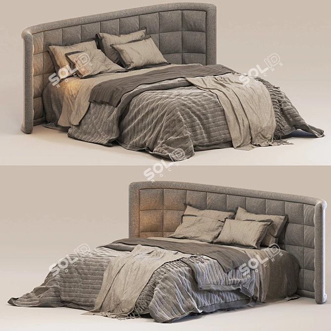 Elegance in Bed Design 3D model image 8