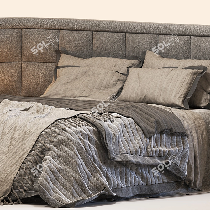 Elegance in Bed Design 3D model image 10