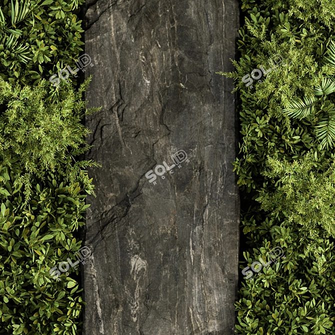 Wooden Vertical Garden Frame 3D model image 3