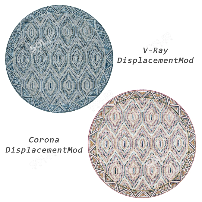 Round Rugs Set 190 - Versatile and Stunning 3D model image 2