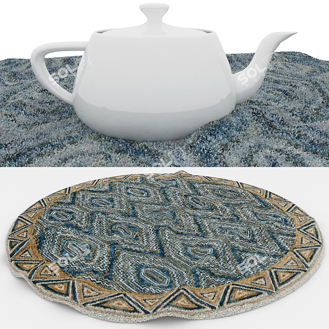 Round Rugs Set 190 - Versatile and Stunning 3D model image 3