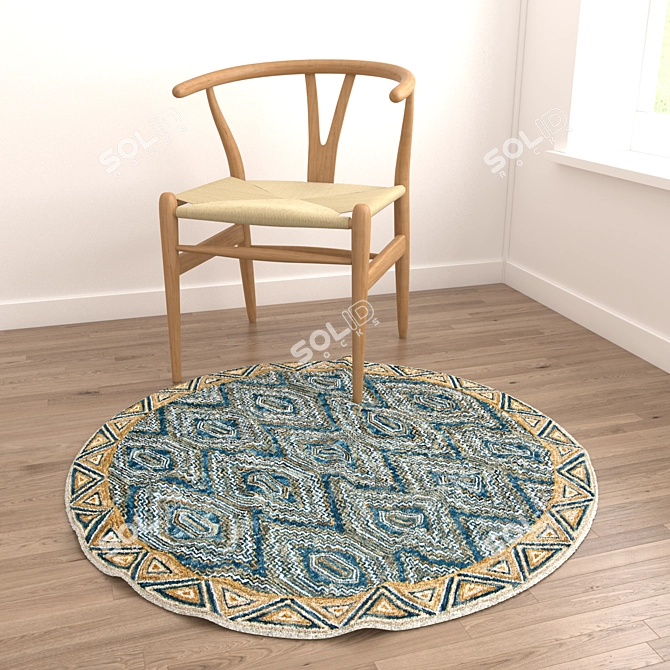 Round Rugs Set 190 - Versatile and Stunning 3D model image 4