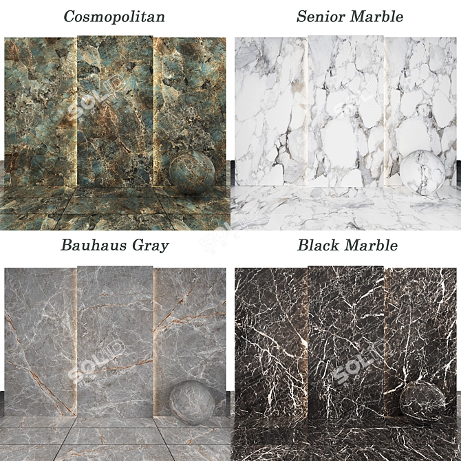 Marble Collection: Texture Variety 3D model image 2