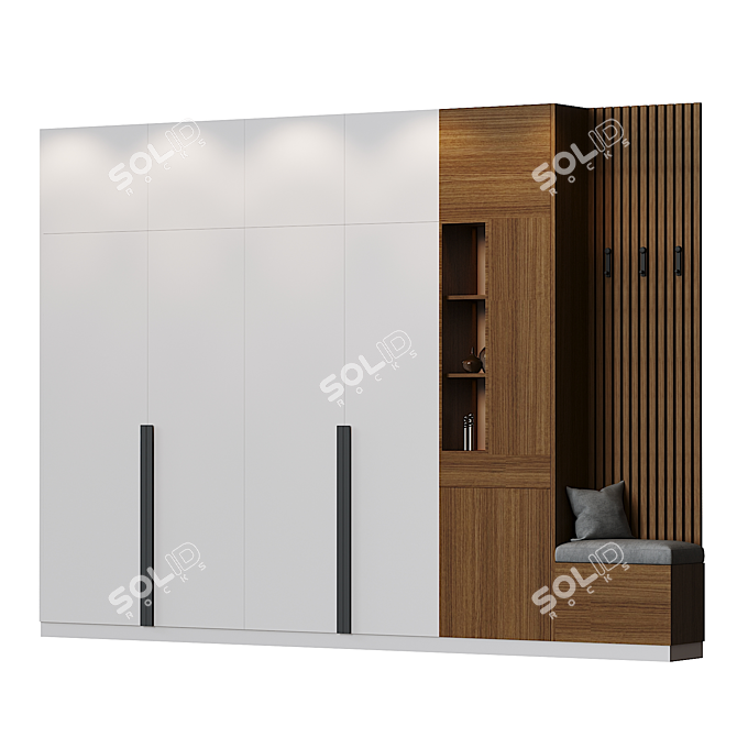 Modern Hallway Set: Sleek 16 3D model image 2