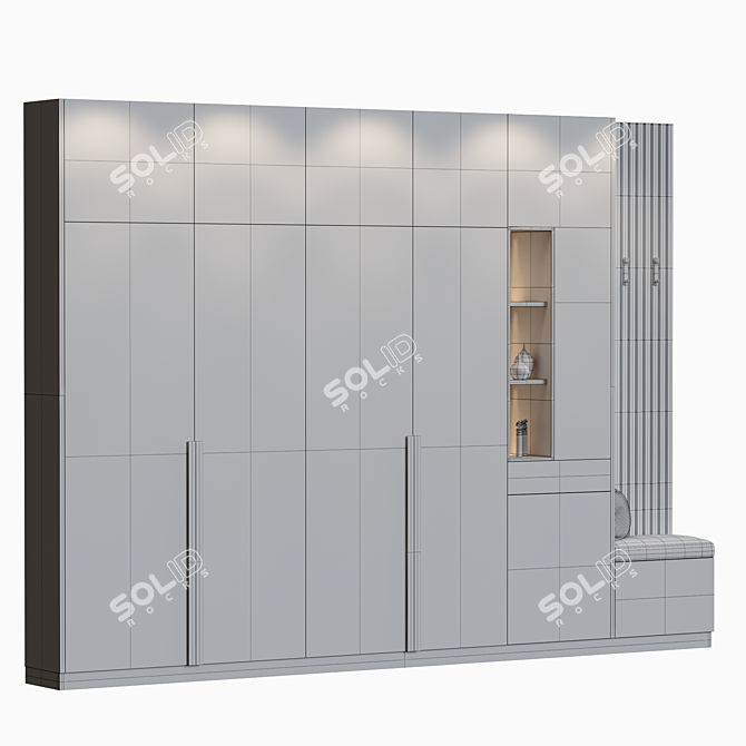 Modern Hallway Set: Sleek 16 3D model image 3