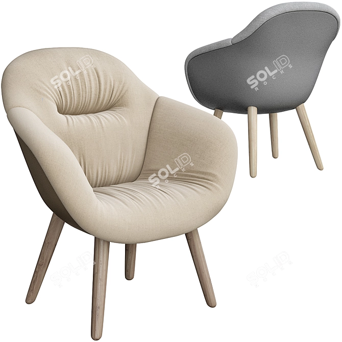 Hay Aal Soft Armchair: Modern & Comfortable 3D model image 1