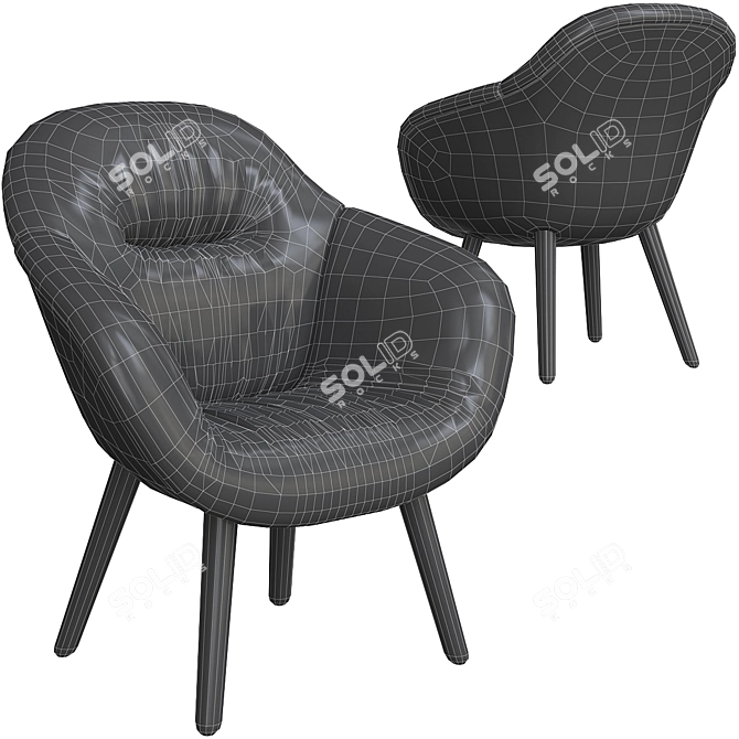Hay Aal Soft Armchair: Modern & Comfortable 3D model image 5