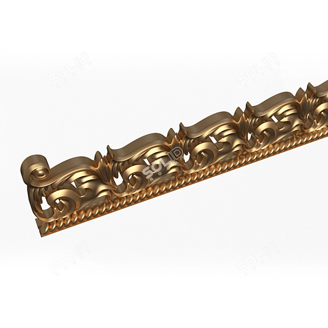 Elegant Zerengiz Ornament Decoration 3D model image 2