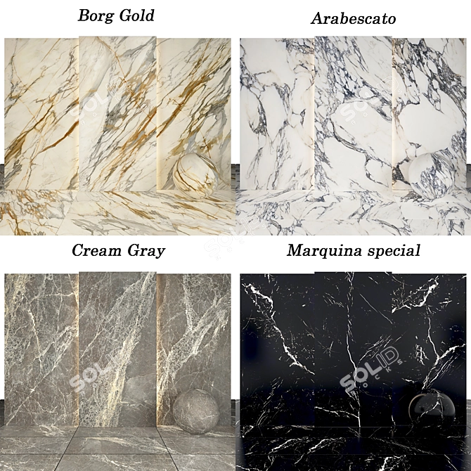 Marble Elegance Collection 3D model image 2