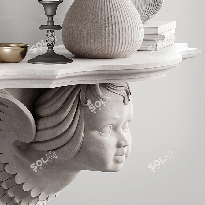 Elegant Decor Shelf Set 3D model image 5