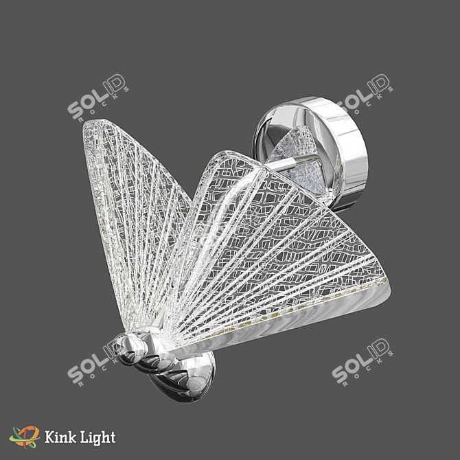 Scandinavian Chrome Butterfly Lamp 3D model image 1