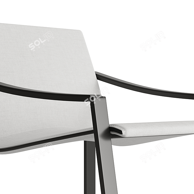 Elegant Allure Armchair 3D model image 4