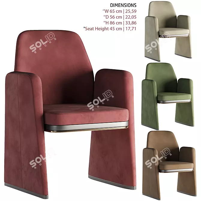 Modern Armchair: 3D Max, Corona 3, Lowpoly 3D model image 1