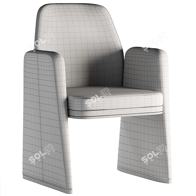Modern Armchair: 3D Max, Corona 3, Lowpoly 3D model image 3