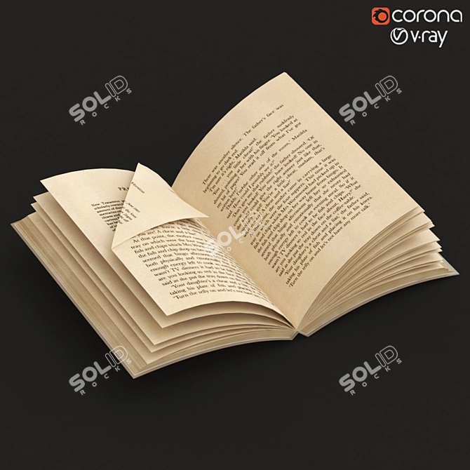  Vintage Book Set: 3D Archive 3D model image 2