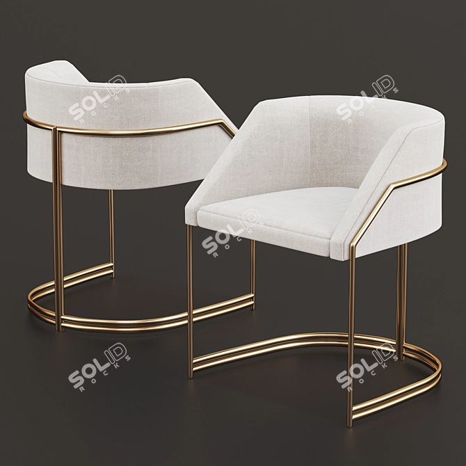 Modern Dining Set: Sleek Design, V-Ray Render 3D model image 3