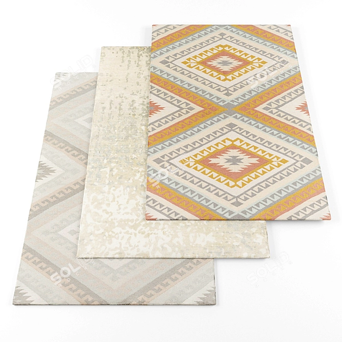 High Resolution Carpets - Set of 3 3D model image 1