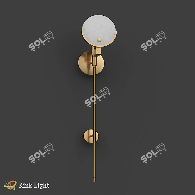 Golden Loft Wall Lamp 3D model image 1