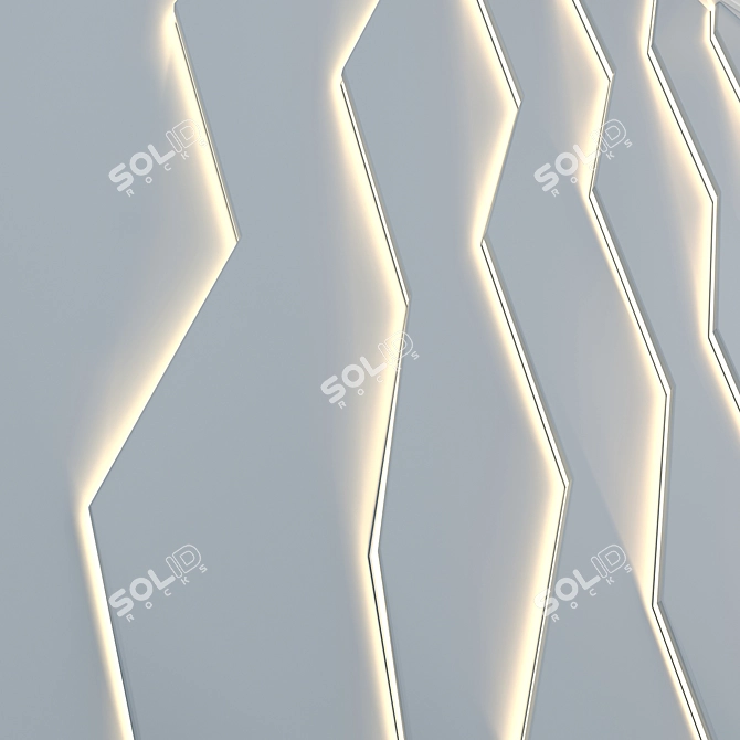 3D Panels with Angular Forms 3D model image 7