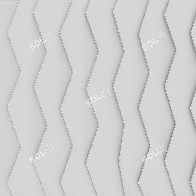 3D Panels with Angular Forms 3D model image 8