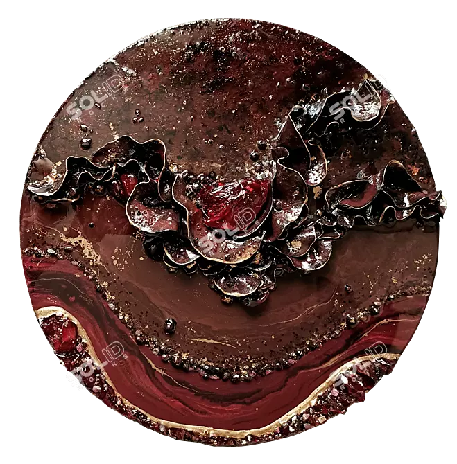 Epoxy Resin Gemstone Art 3D model image 1