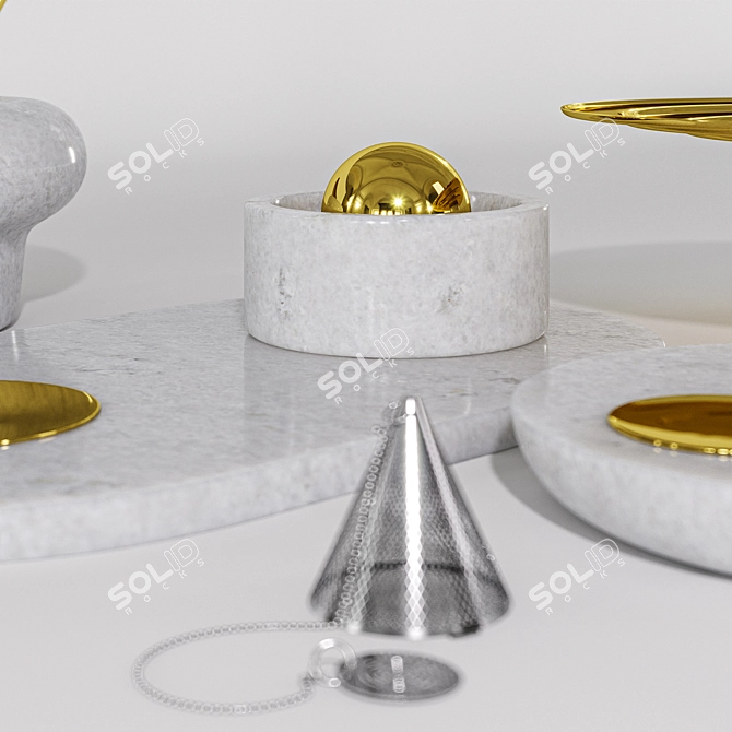 Elegant Stone Kitchen Essentials 3D model image 10