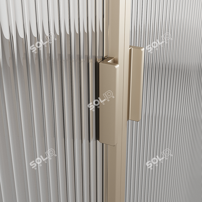 Embossed Glass Sliding Doors 3D model image 2