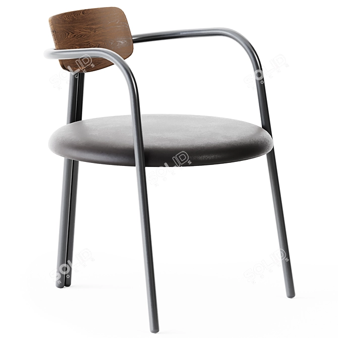 Elegant Dining Set: Thonet Table S1123 & De Castelli Via Veneto Chair 3D model image 3