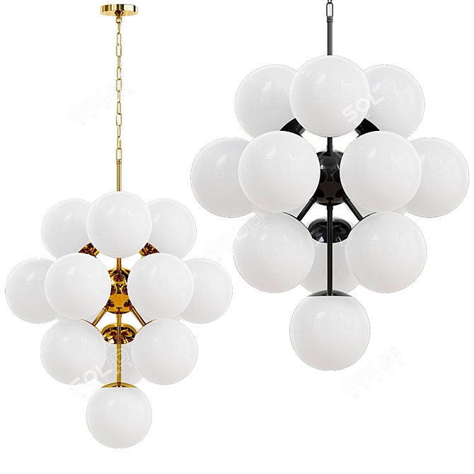 Elegant Lambert Chandelier - Modern Lighting Masterpiece 3D model image 1