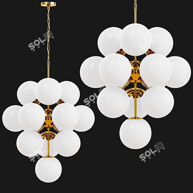 Elegant Lambert Chandelier - Modern Lighting Masterpiece 3D model image 2