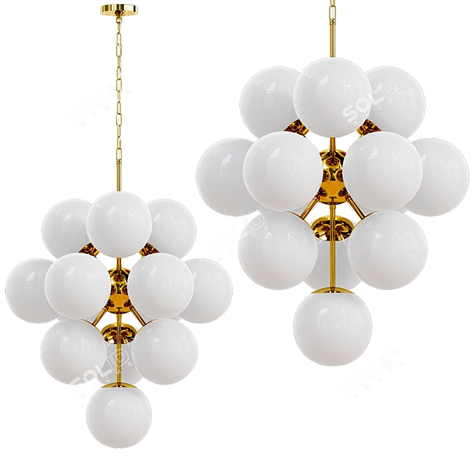 Elegant Lambert Chandelier - Modern Lighting Masterpiece 3D model image 4