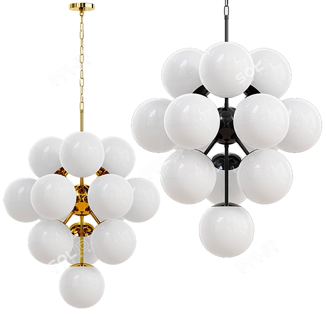 Elegant Lambert Chandelier - Modern Lighting Masterpiece 3D model image 5