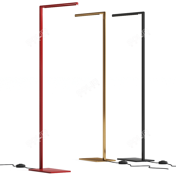 Sleek Simon Floor Lamp 3D model image 1