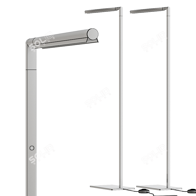 Sleek Simon Floor Lamp 3D model image 2