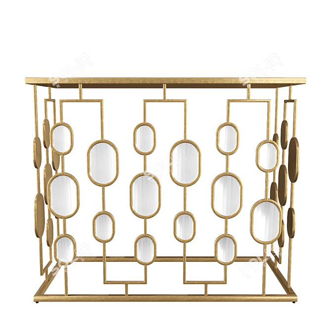 Elegant Mirrored Console Table 3D model image 2