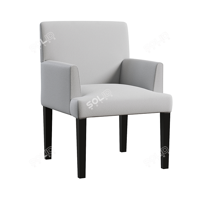 Sleek Harry Armchair 2014 3D model image 2