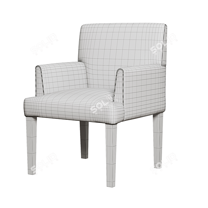 Sleek Harry Armchair 2014 3D model image 3