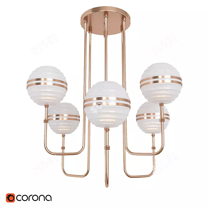 Modern Gary Ceiling Lamp 3D model image 1