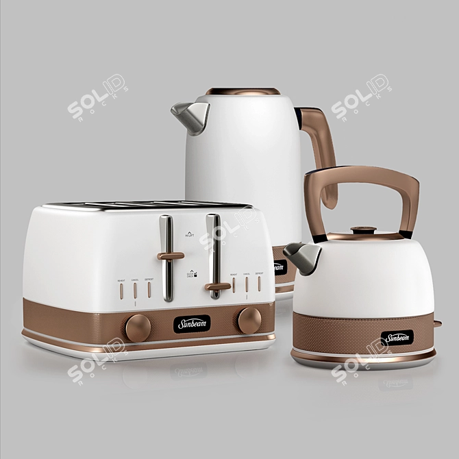 Sunbeam Bronze Appliances: Stylish and Functional 3D model image 10