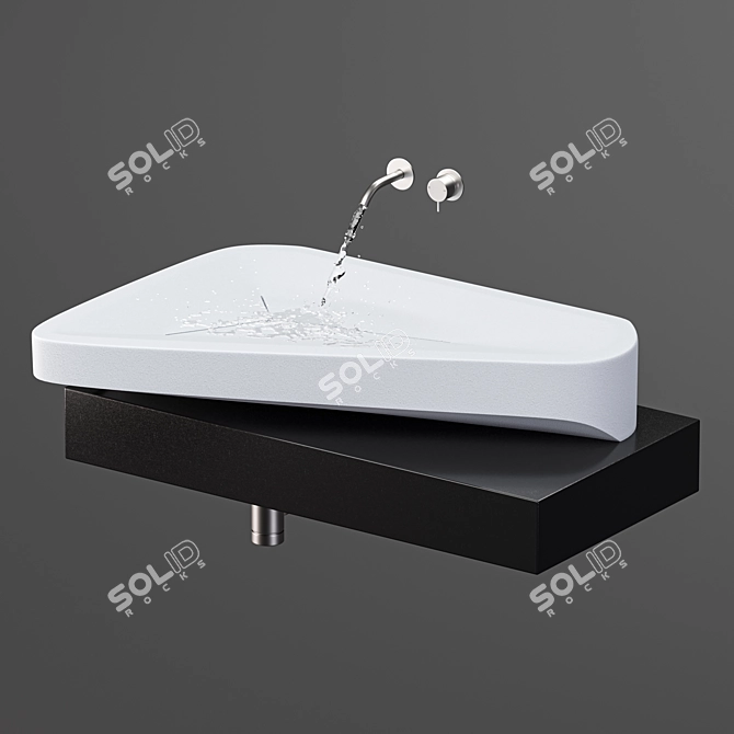 Modern Minimal Monilit Sink 3D model image 3